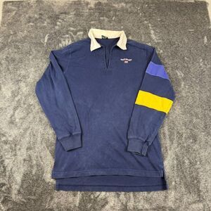 Vtg Polo Sport Ralph Lauren Rugby Long Sleeve Striped Flag Men's XL *Read